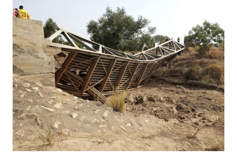 Passengers escape unhurt after steel bridge over river collapses