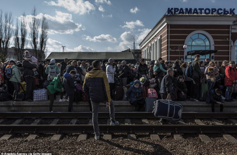 Russia rocket hit Ukrainian train station killing 30 people 100 injured