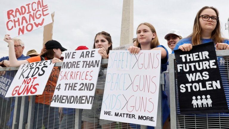 ‘Enough is enough’: thousands rally across US in gun control protests