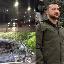 VIDEO: Russia-Ukraine War: President Zelenskyy of Ukraine is involved in vehicle accident