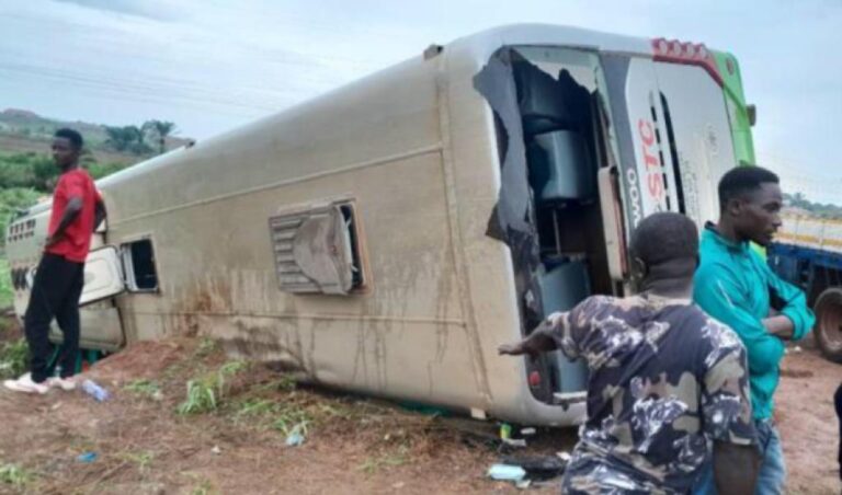 STC Bus Accident On Cape Coast Road; All Passengers Safe