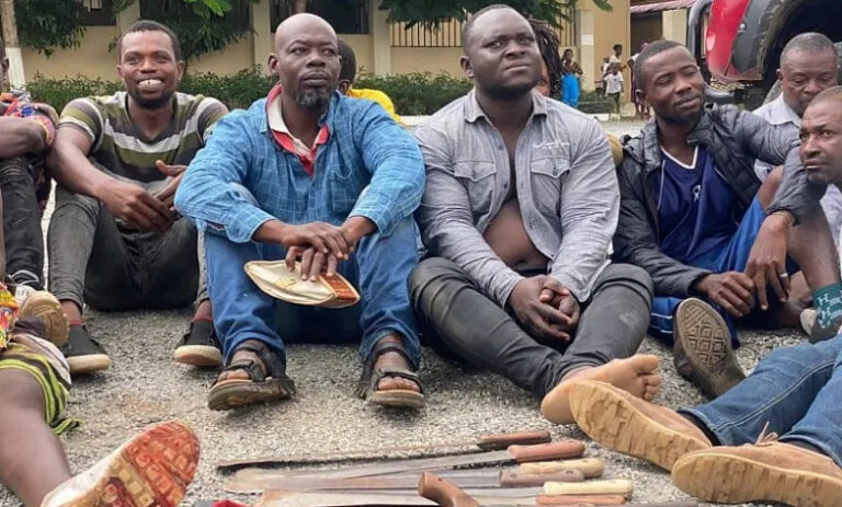 Nine Landguards Arrested And Handed Over To Police By Okyeman Taskforce