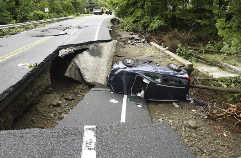U.S state Vermont hits with heavy rains and flooding