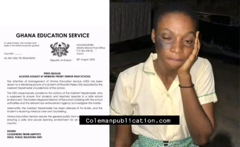 Nkwatia Presby SHS Assistant Headmaster Relieved Of Duties Over Assault On Female Student