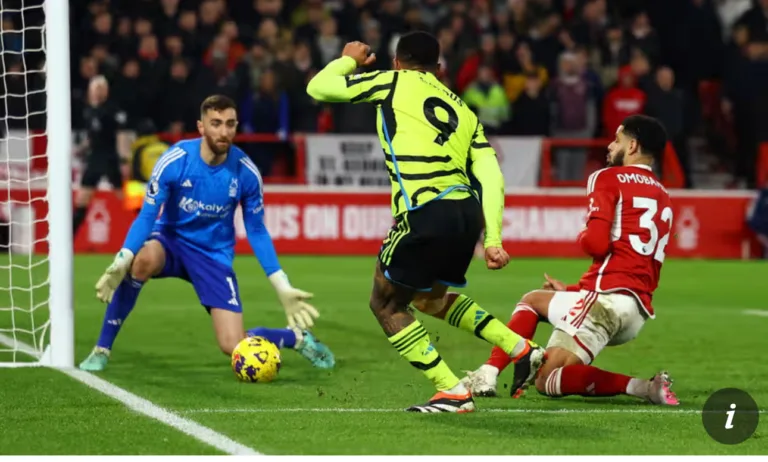 Premier League:Nottm Forest 1-2 Arsenal