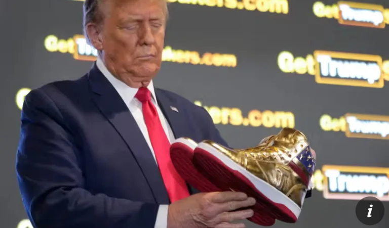 Trump launched gold high top sneakers