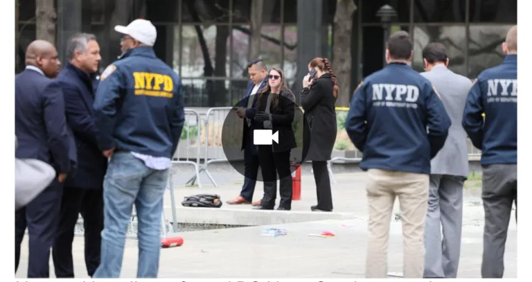 Man apparently sets himself on fire outside courthouse where Trump is on trial