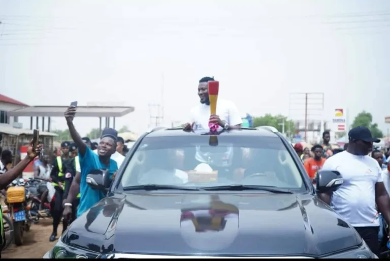ALL REGIONAL GAMES 2024: ASAMOAH GYAN WALKS FLAMED TORCH THROUGH BOLGATANGA