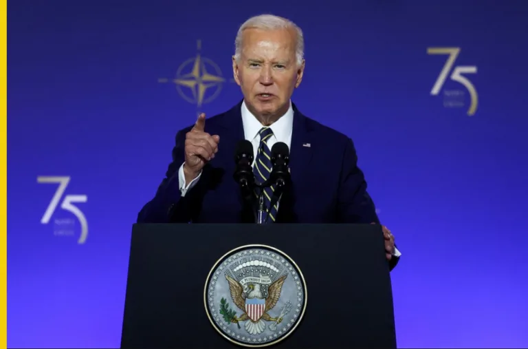 US President Joe Biden delivers address at NATO summit