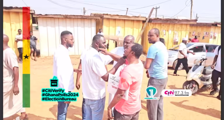 Chaos erupts at Asawase after Manaf Ibrahim refused to jump queue to vote