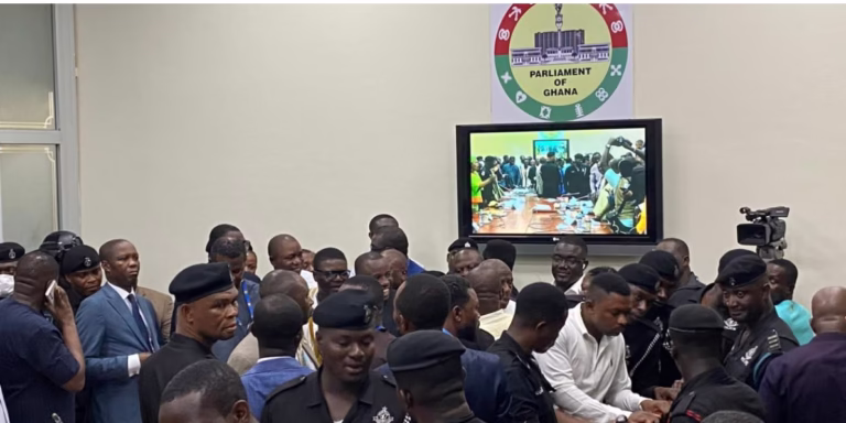 Violent confrontation as Minority and Majority MPs clash over vetting of Ablakwa, Akandoh