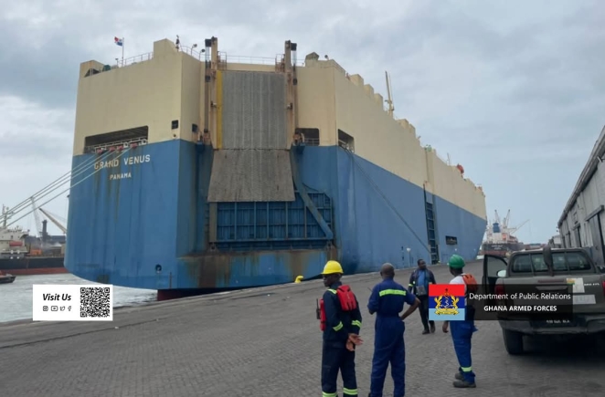 Ghana Navy intercepts 10 Nigerian stowaways onboard Merchant Vessel Grand Venus