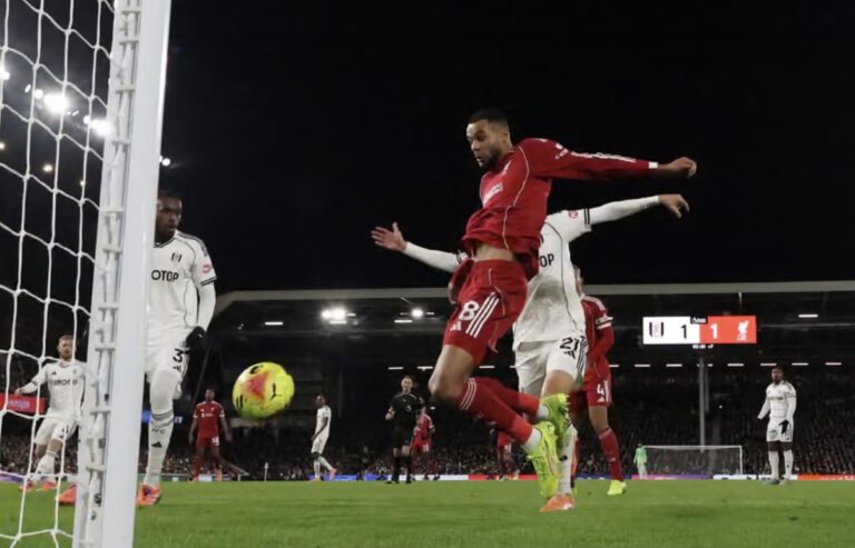 Premier League:Fulham 2- 2 Liverpool