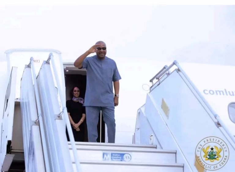 Mahama departs for Dubai summit ahead of Zambia trip on UAE-provided jet