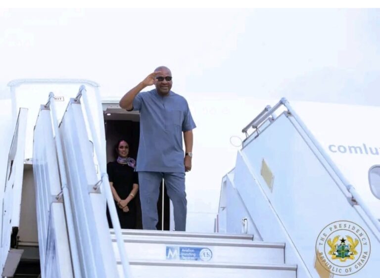 Mahama departs for Dubai summit ahead of Zambia trip on UAE-provided jet