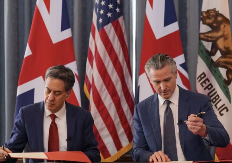 Trump lashes out at California governor’s green energy deal with UK