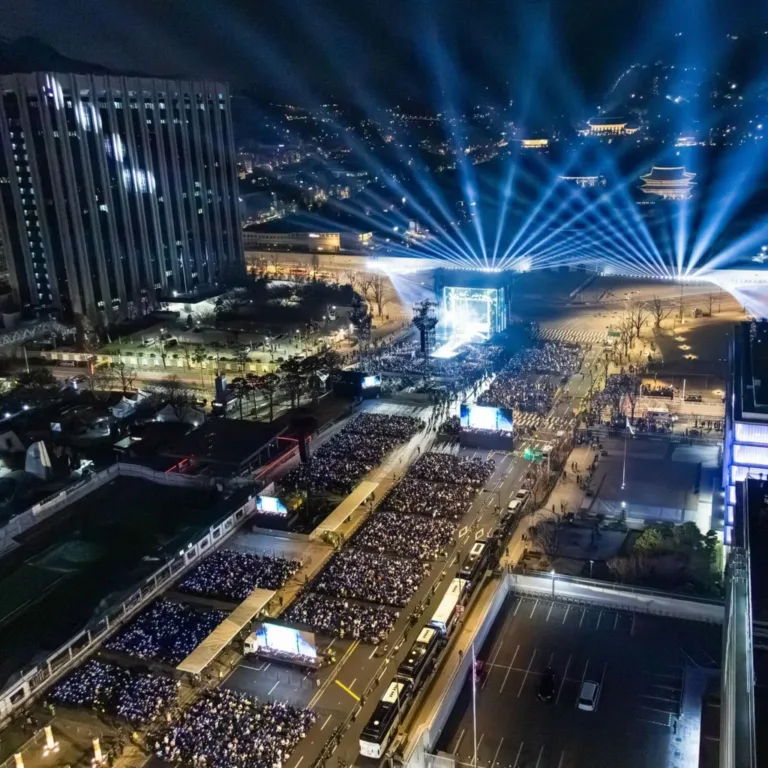 Pop megastars BTS electrify historic centre of Seoul with comeback concert